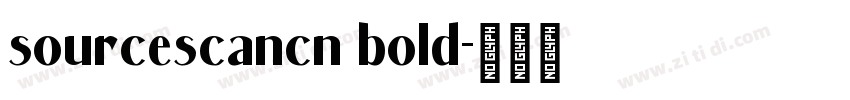 sourcescancn bold字体转换
